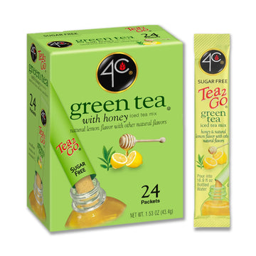 4C Totally Light Tea 2 Go Green Tea, Ice Tea Mix, Sugar Free, 20-Count Boxes (Pack Of 3)