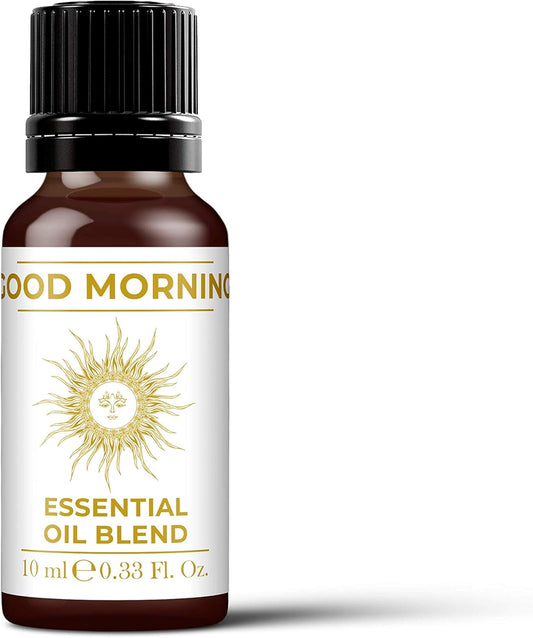 Mystix London | Good Morning Pure & Natural Essential Oil Blend 10ml - for Diffusers, Aromatherapy & Massage Blends | Perfect as a Gift | Vegan, GMO Free