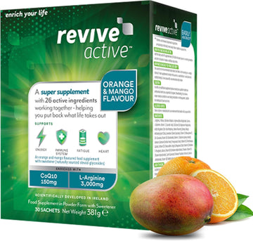Revive Active, Super Supplement - 26 Active Ingredients In 1 Daily Sachet - Vitamin C, D, K2, Coq10, L-Arginine - Supports Overall Health, Immune System & Fatigue Reduction - 30 Day Supply