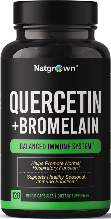 Natgrown Quercetin with Bromelain Supplement Complex - 120 Capsules