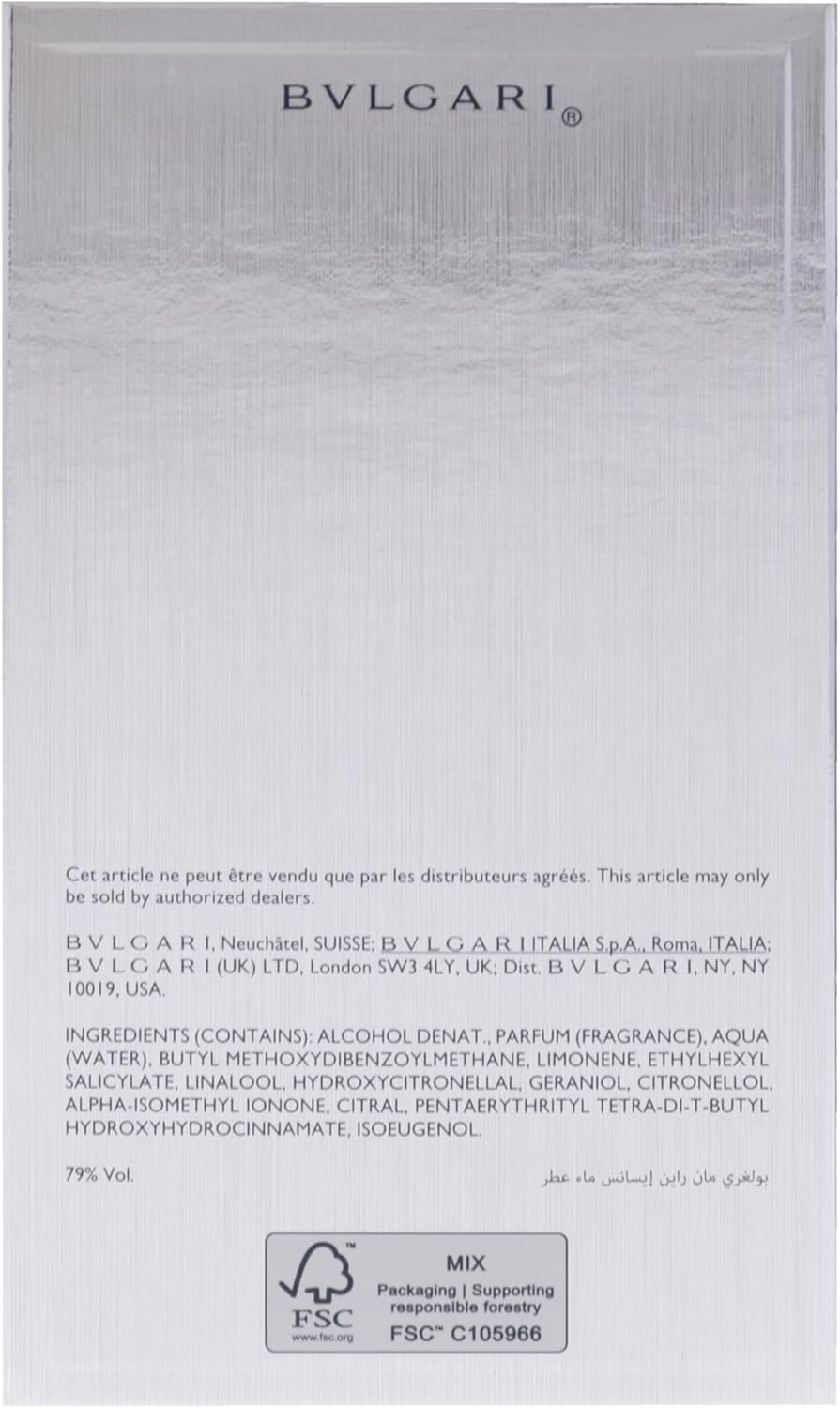 Bulgari Man Rain Essence Edp Spray 100Ml