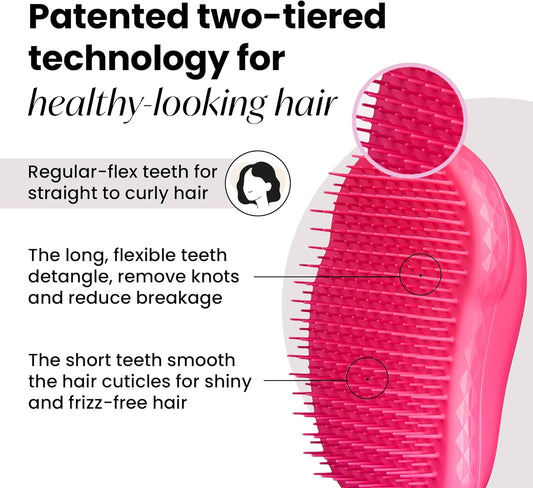 Tangle Teezer | The Original Detangling Hairbrush | Perfect For Wet & Dry Hair | Two-Tiered Teeth & Palm-Friendly Design | For Glossy, Frizz-Free Locks | Vintage Lilac