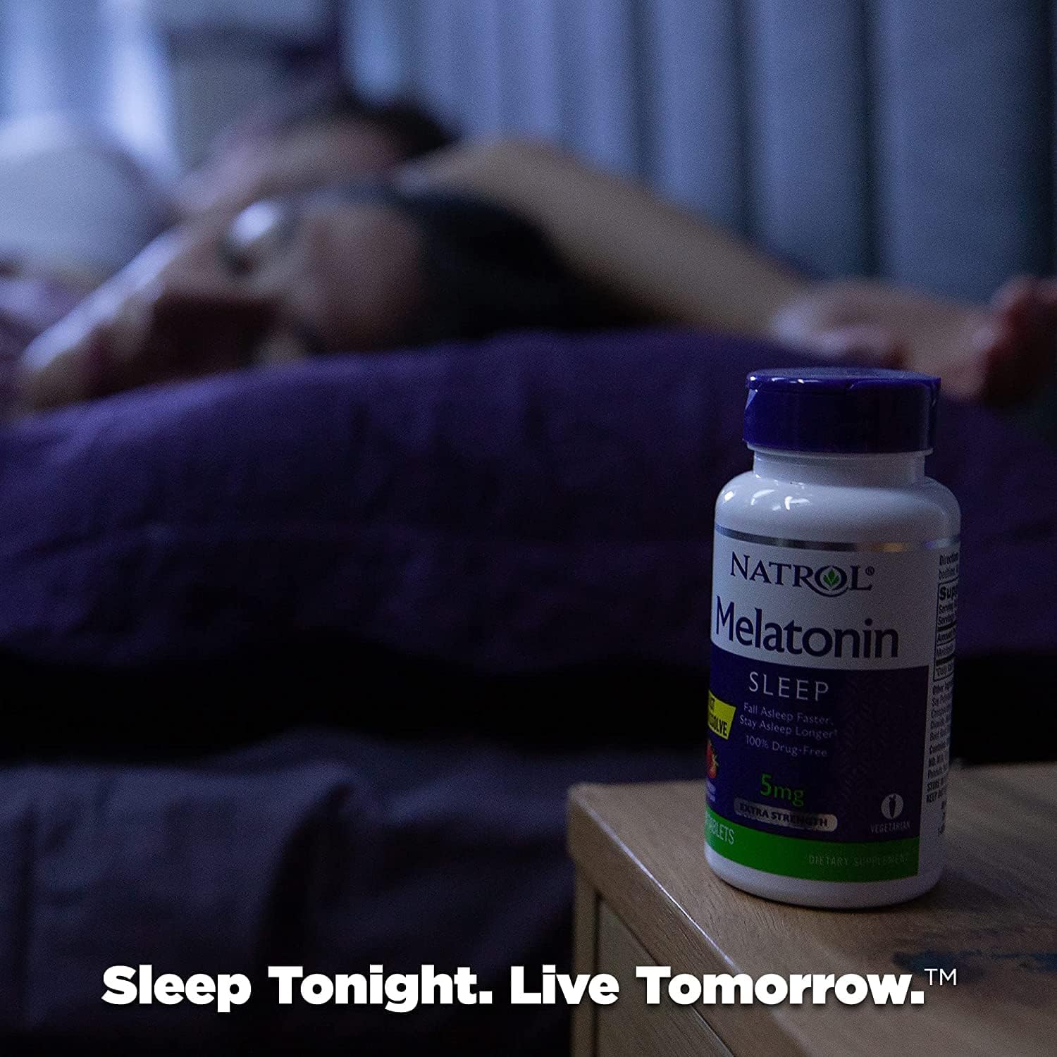 Natrol Melatonin Fast Dissolve Tablets, Helps You Fall Asleep Faster, Stay Asleep Longer, Easy To Take, Dissolve In Mouth, Strengthen Immune System, Maximum Strength, 10Mg, 100Count (Pack Of 2)