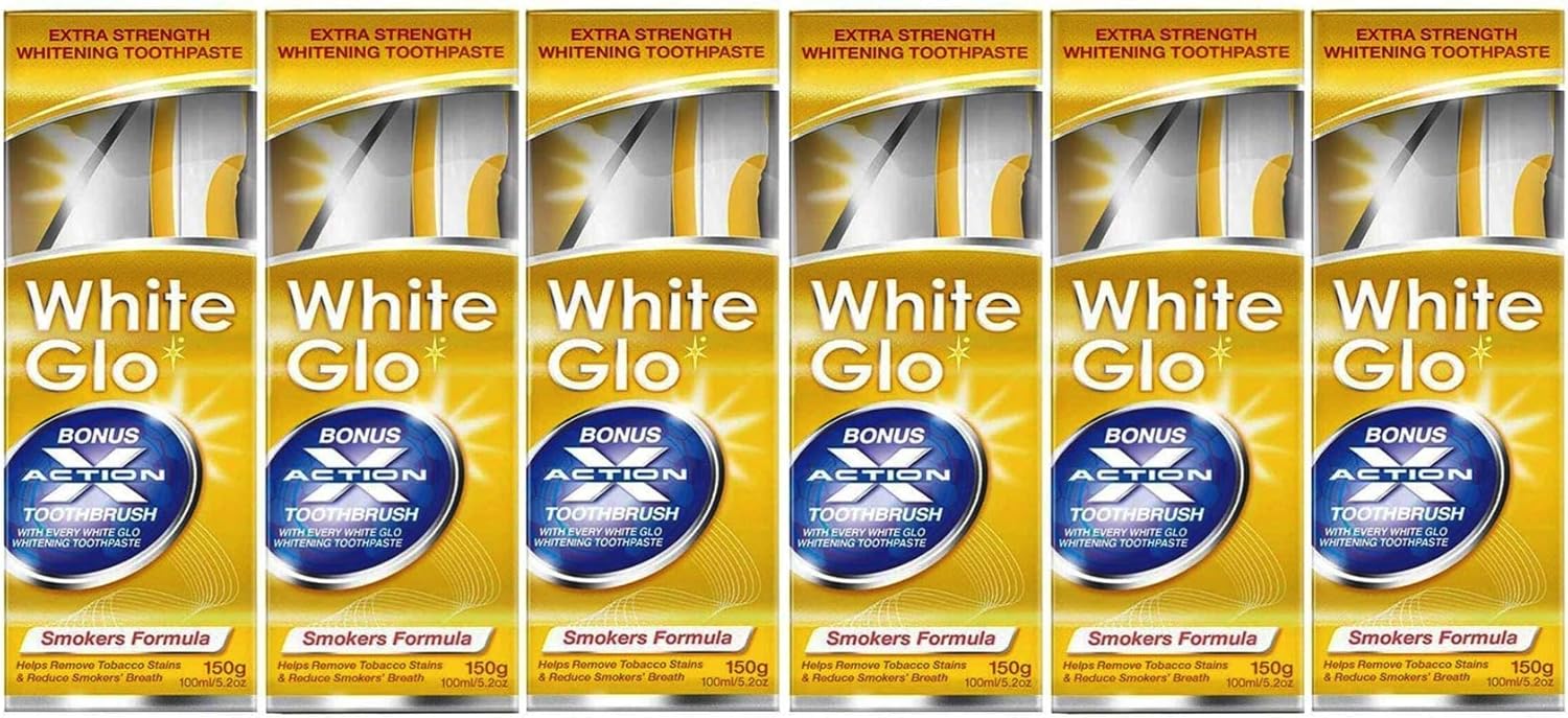 White Glo Smokers Formula Whitening Toothpaste (100Ml) - Pack Of 6