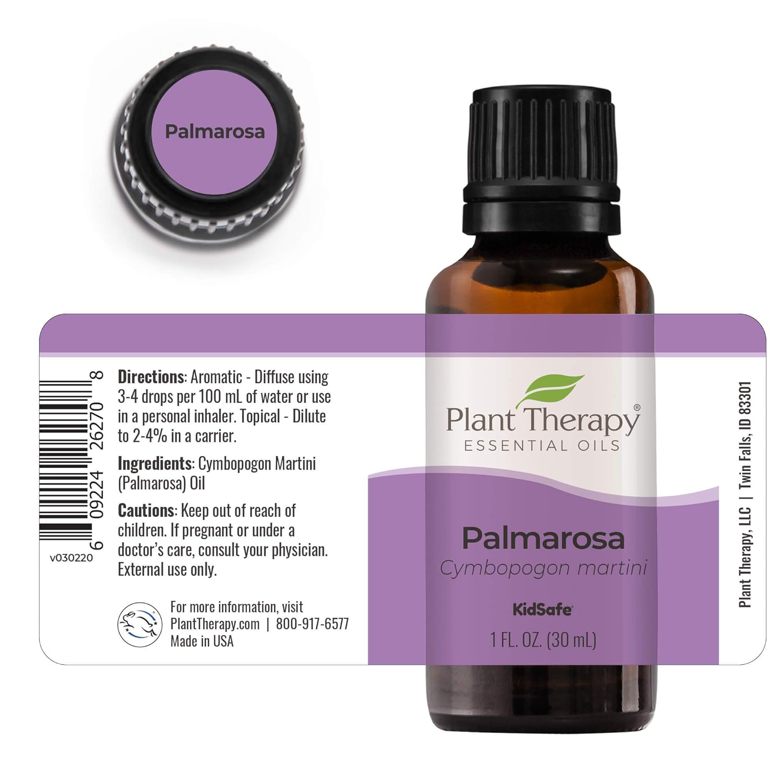 Plant Therapy Palmarosa Essential Oil 100% Pure, Undiluted, Natural Aromatherapy, Therapeutic Grade 30 mL (1 oz) : Health & Household