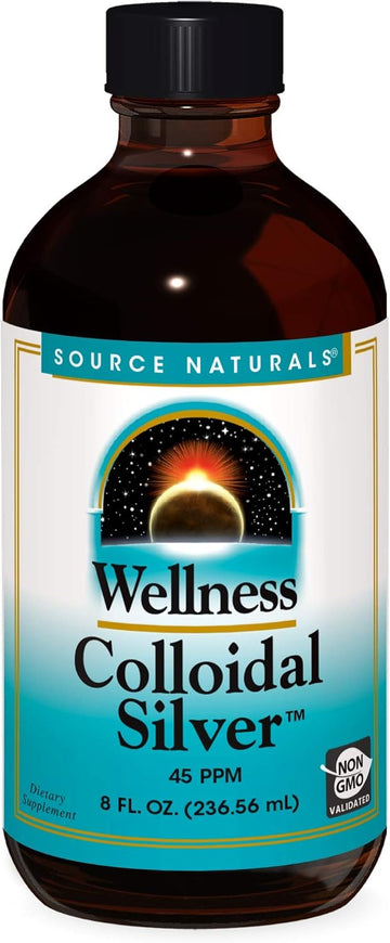 Source Naturals Wellness Colloidal Silver 45 Ppm, Supports Physical Well Being* - 8 Fluid Oz