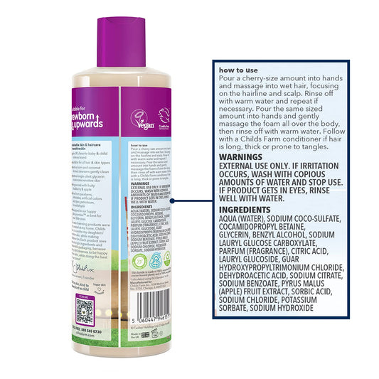 Childs Farm, Kids Hair & Body Wash For Dry, Sensitive Skin, Watermelon & Organic Pineapple, Gently Cleanses, Vegan, Cruelty-Free, 16.9 Fl Oz
