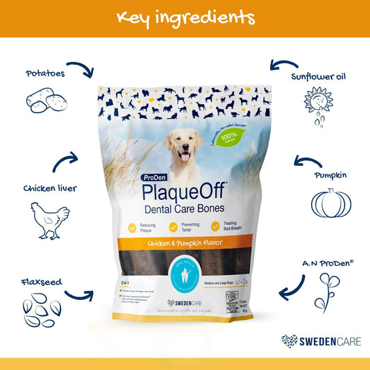 Proden Plaqueoff Dental Bones Chicken & Pumpkin 17 Ounce