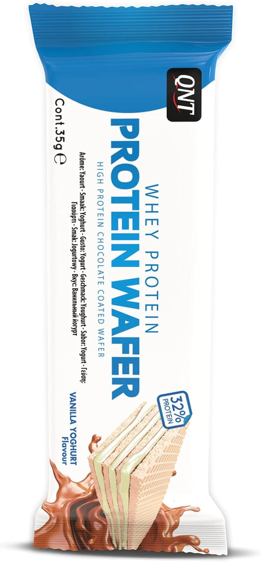 QNT Protein Wafer Bar Vanilla Yoghurt 12 x 35 g : Amazon.co.uk: Health & Personal Care
