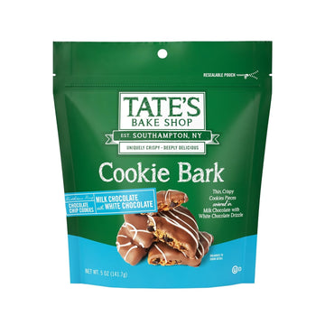 Tate'S Bake Shop Cookie Bark, Chocolate Chip Cookies With Milk Chocolate With White Chocolate Drizzle, 5 Oz