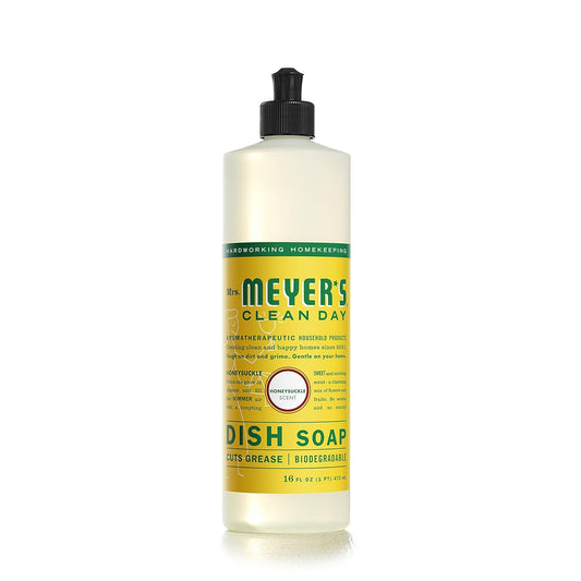 Mrs. Meyer's Clean Day Liquid Dish Soap, Honeysuckle, 16 Ounce