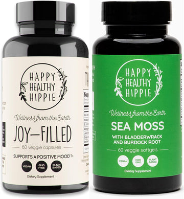 Happy Healthy Hippie Sea Moss Superfood Capsules + Joy-Filled Mood Support Supplements