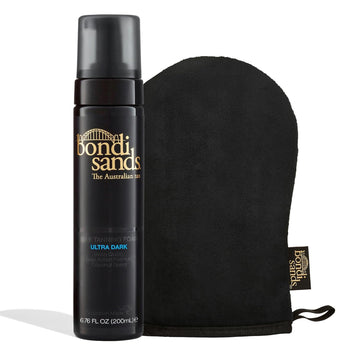 Bondi Sands Ultra Dark Self Tanning Foam + Application Mitt | Includes Lightweight Sunless Foam + Reusable Mitt for a Flawless Finish ($32 Value)