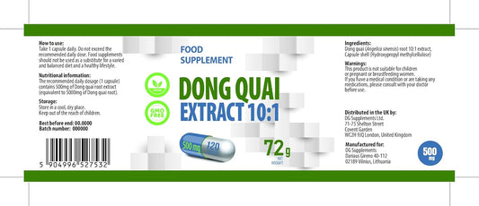 Hepatica Dong Quai 5,000Mg | 10:1 Extract (500Mg) | 120 Vegan Capsules | High Strength Hormonal & Menstrual Support | 3Rd Party Lab Tested