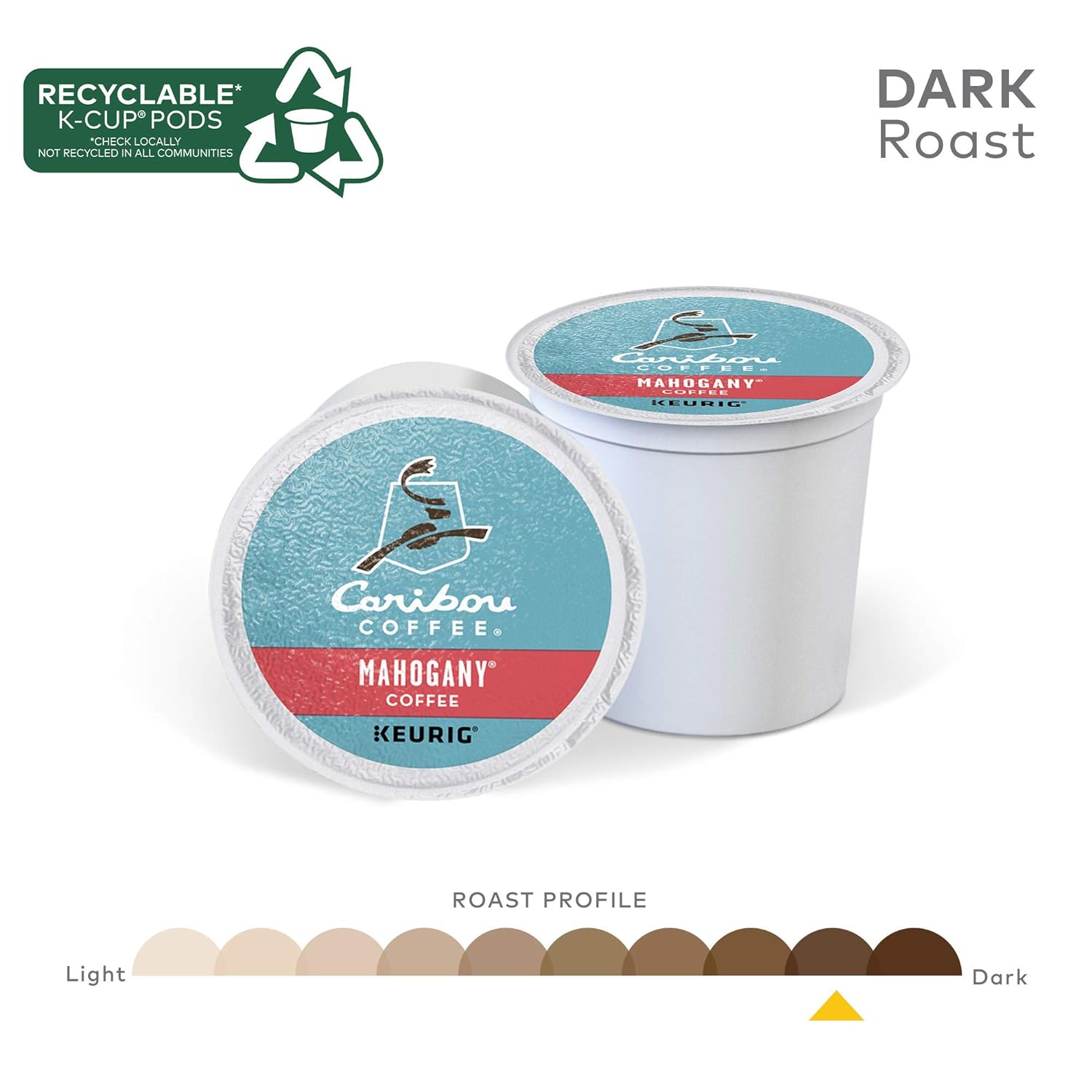 Caribou Coffee Mahogany Keurig Single-Serve K-Cup Pods, Dark Roast Coffee, 96 Count (4 Packs of 24) : Grocery & Gourmet Food