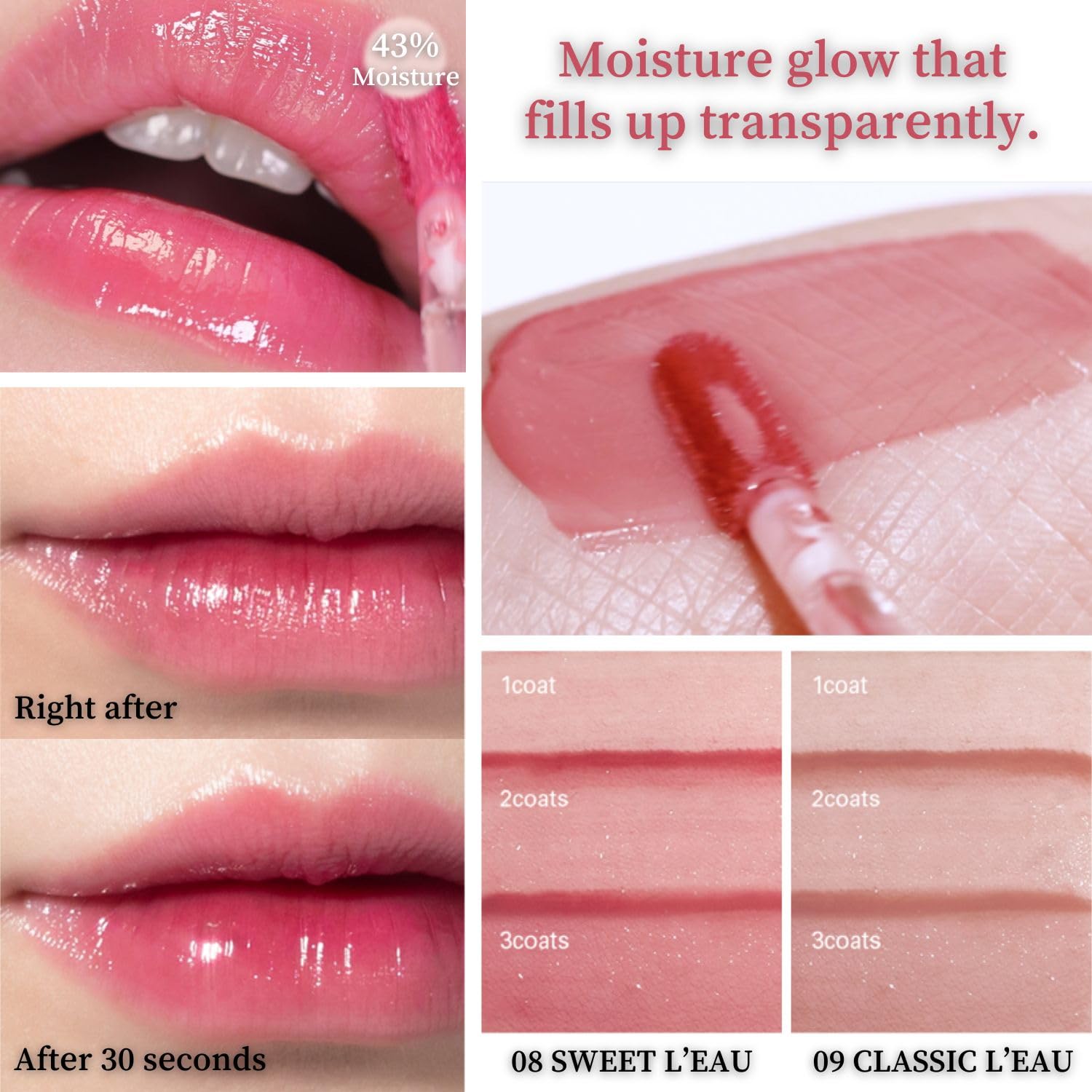 Bbia L’Eau Tint – Glossy & Glow Lip Stain, Watery Lip Tint, Non-Sticky, High Shine Finish, Long-Lasting, Moisturizing, Lightweight, Natural, Daily Use, Vegan, Korean Lip Makeup (03 Lilac L'Eau - Mini) : Beauty & Personal Care