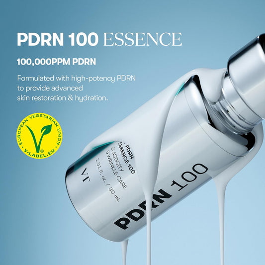 Vt Cosmetics Pdrn 100 Essence, Intensive Glow Serum, 100,000Ppm Vegan Pdrn, Skin Restoration & Plumping, Hydrating & Moisturizing, Firming, Fine Lines, Korean Skincare 1.01 Fl. Oz