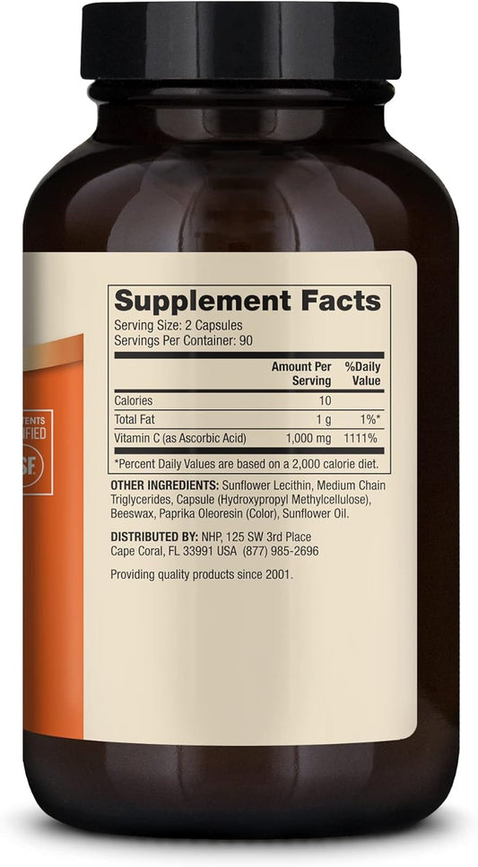 Mercola Liposomal Vitamin C Dietary Supplement, 1,000mg per Serving, 90 Servings (180 Capsules), Immune Support, Non GMO, Soy Free, Gluten Free2724676497619
