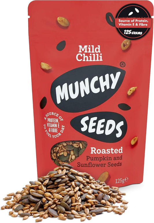 Munchy Seeds Savoury Sprinkles Snack Toasted Tamari 125G Sunflower Seeds Pumpkin Seeds Sesame Seeds Sprinkle On Salads,Soups,Savoury Dishes,Vegan, Omega 3 Fatty Acids,Protein,Fibre Vitamin E