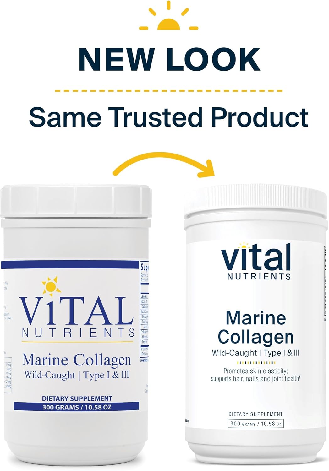 Vital Nutrients Marine Collagen Powder Unflavored | Hair, Skin, Nails, & Joint Support* | Type I & III Collagen Powder Supplement from Wild-Caught Fish | Gluten, Dairy, Soy Free | 60 Capsules : Health & Household