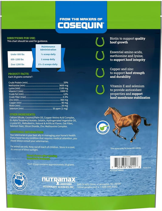 Cosequin Calxequin Pellets Daily Hoof Support For Horses With Vitamin E + Selenium, 1260 Grams