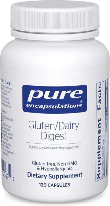 Pure Encapsulations Gluten/Dairy Digest | Unique Mix Of Enzymes To Support Healthy Gluten And Dairy Digestion* | 120 Capsules