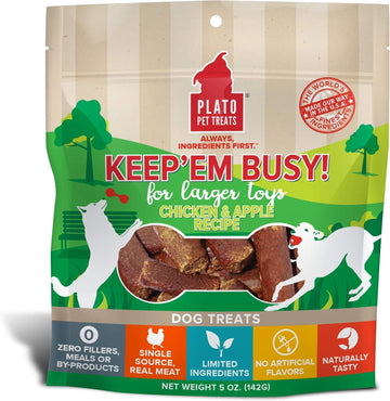 Plato Keep'Em Busy Chicken & Apple Recipe For Large Toys 5Oz, Natural
