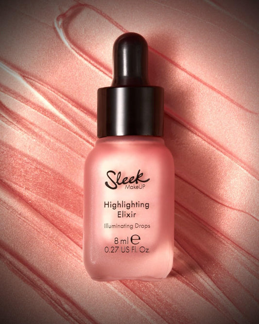 Sleek Makeup Highlighting Elixir, Liquid Highlighter Illuminating Drops For A Radiant Glow, Sun.Lit, 8Ml
