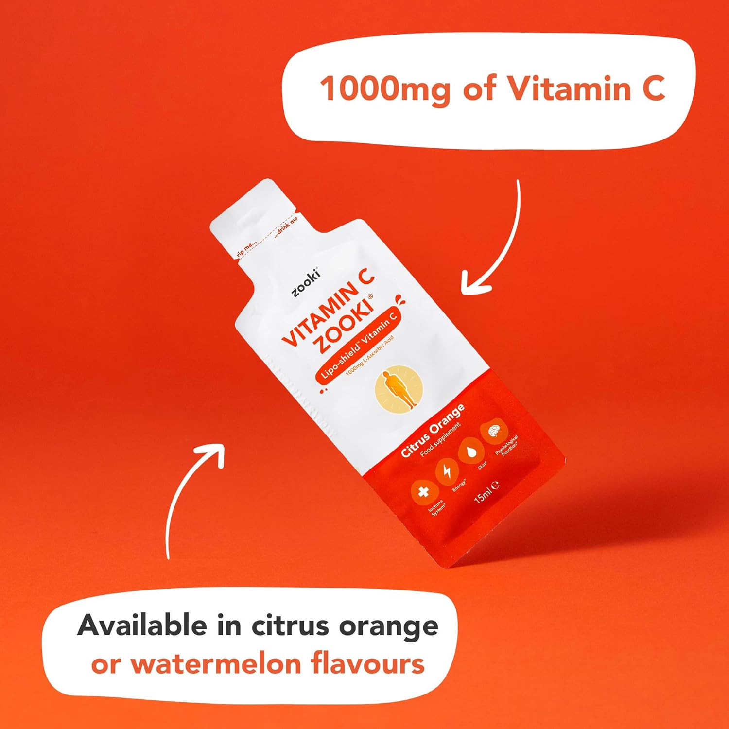 Zooki Liposomal Vitamin C 1000Mg Liquid – 4X Higher Absorption – Great Taste, Sugar Free, Vegan – Alternative To High Strength Vitamin C Tablets – Immune System – Energy (Citrus Orange, 14 Servings) : Health & Household