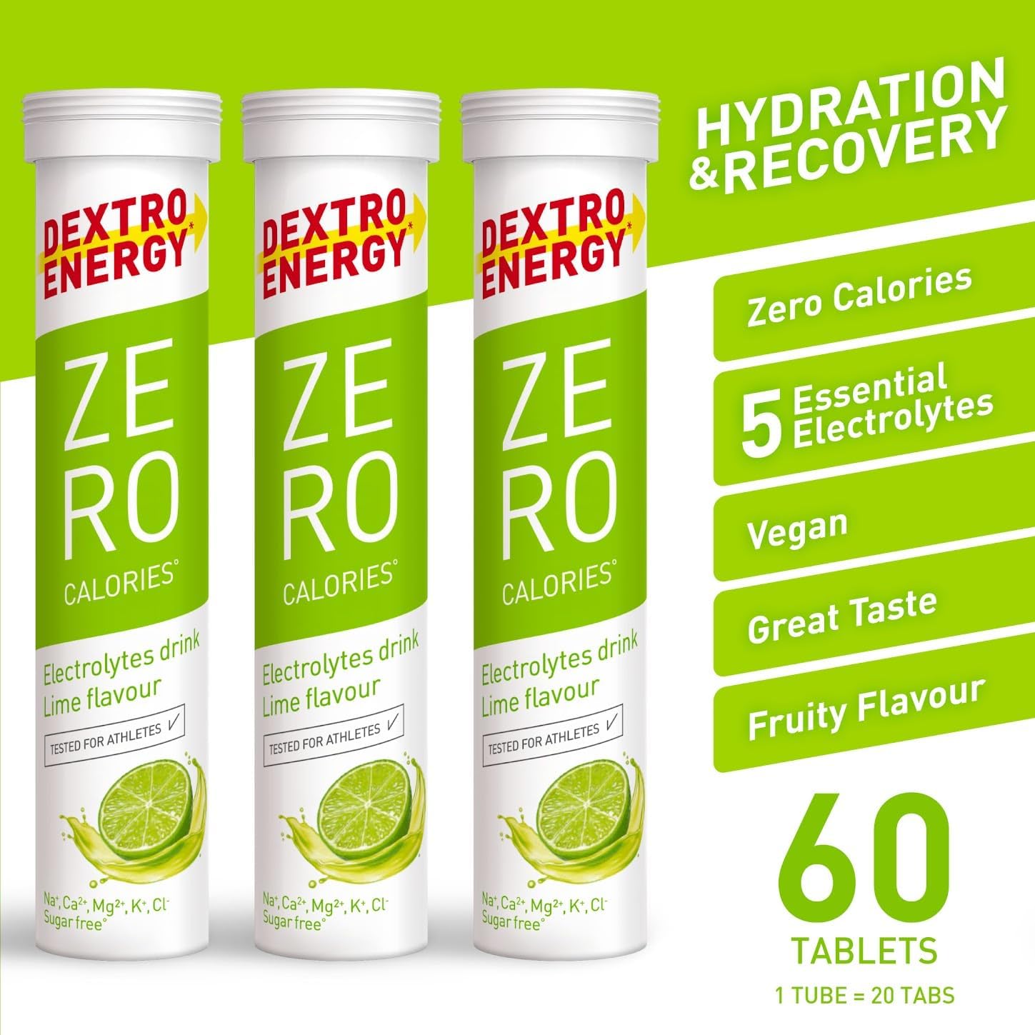Dextro Energy Zero Calories Pink Grapefruit I Electrolytes Sports Drink I Effervescent Tablets | Rapid Recovery and Hydration Electrolyte Drink I with caffeine I 3 Tubes, 60 Tablets : Amazon.co.uk: Grocery