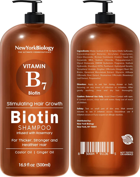 Biotin Shampoo And Conditioner Set 500Ml For Thinning Hair – Thickening Formula For Hair Loss Treatment – For Men & Women – Anti Dandruff – Packaging May Vary