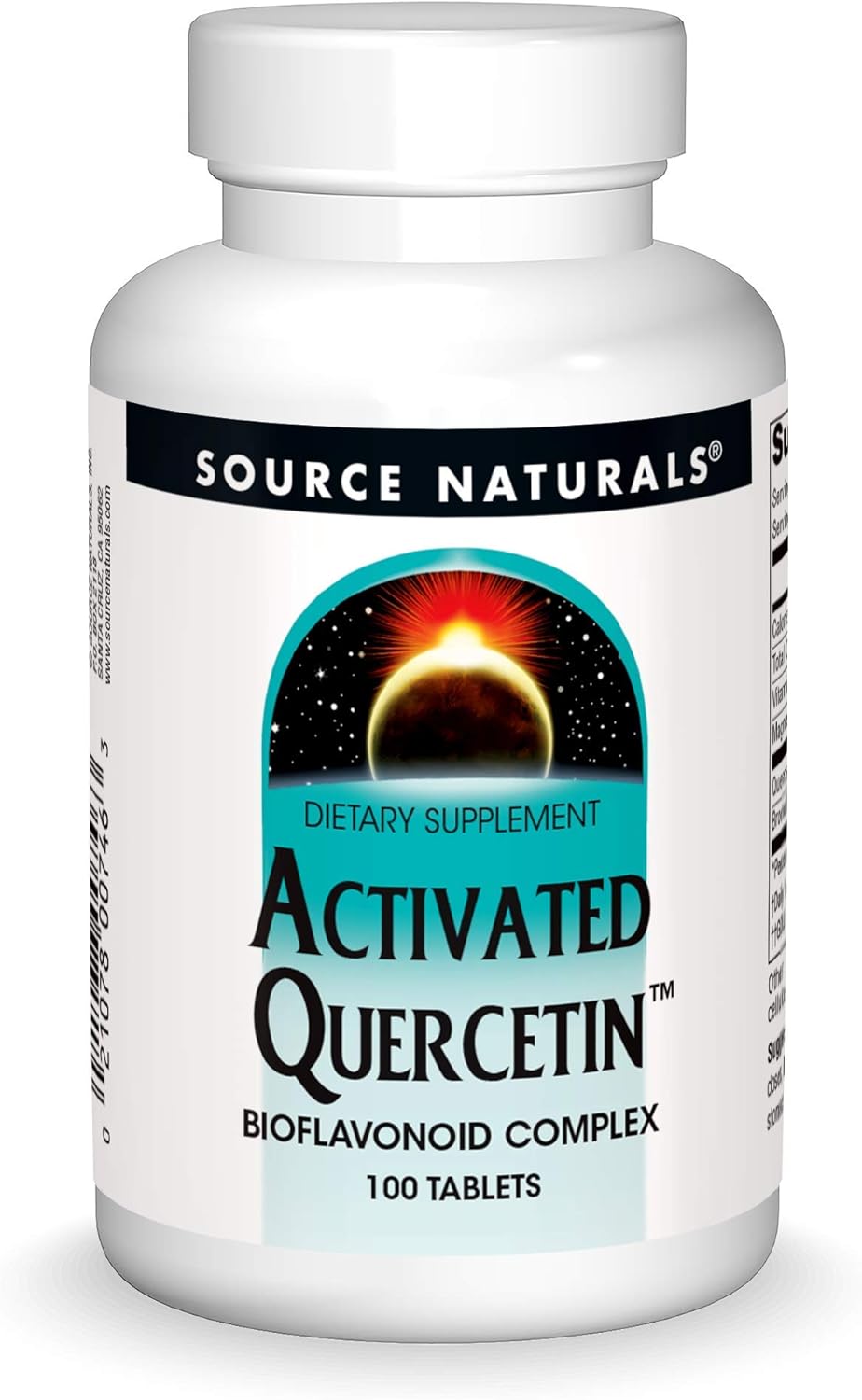 Source Naturals Activated Quercetin - Plant-Derived Bioavonoid Complex - Seasonal & Immune Defense - 100 Vegetarian Friendlytablets