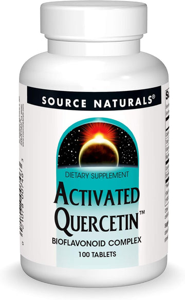 Source Naturals Activated Quercetin - Plant-Derived Bioavonoid Complex - Seasonal & Immune Defense - 100 Vegetarian FriendlyTablets