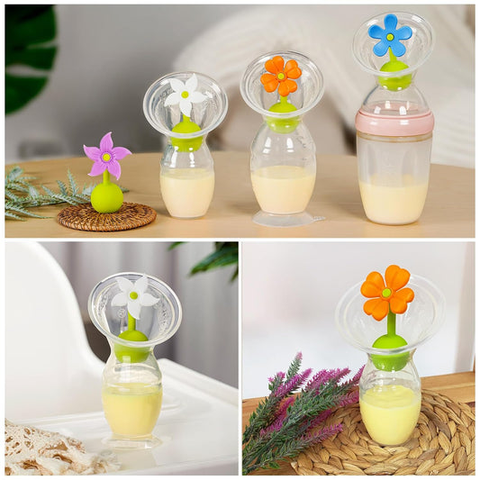 haakaa Flower Stopper Breastpump Stopper Manual Breast Pump Silicone Flower Stopper 100% Food Grade Silicone BPA PVC and Phthalate Free 1 pc, Orange
