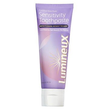 Lumineux Sensitivity Toothpaste - Fluoride Free, Certified Non-Toxic - NO Artificial Flavors, Colors, SLS Free, Dentist Formulated - Relieves Sensitive Teeth Without the Harm - 3.75 Oz