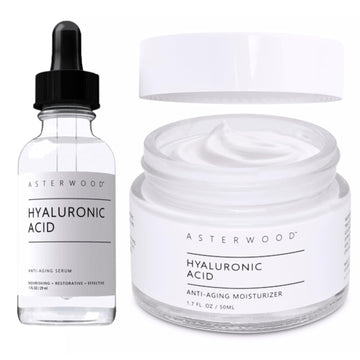 Asterwood Hyaluronic Acid Serum 1 Oz And Hyaluronic Acid Cream 1.7 Oz