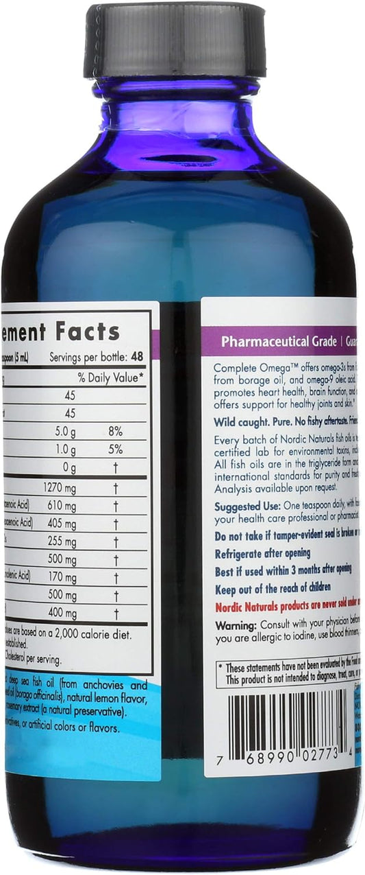 Nordic Naturals Complete Omega, Lemon Flavor - 8 oz - 1270 mg Omega-3