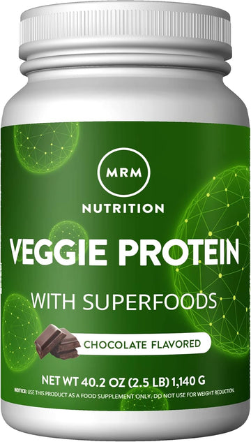 Mrm - Veggie Protein Powder, Protein Source For Vegans, Gluten-Free & Preservative-Free, Non-Gmo Verified - Chocolate - 2.5 Lbs