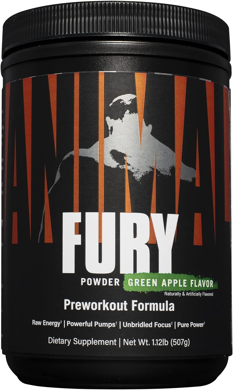 Animal Fury Pre Workout Powder Supplement for Energy and Focus 5g BCAA