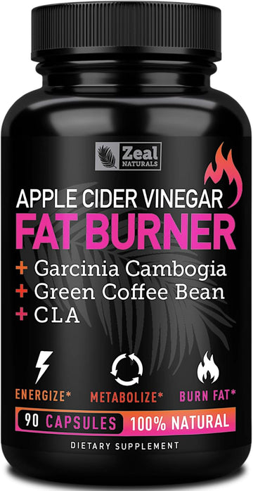 Apple Cider Vinegar Weight Management Pills For Women - Garcinia Cambogia + W. Cla & Green Coffee Bean Green Tea