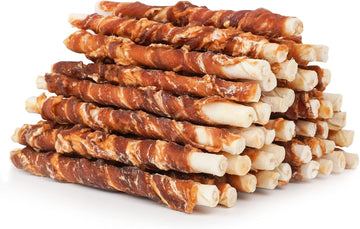 Mon2Sun 5 Inch Duck Wrapped Rawhide Dog Treats For Puppy And Small Dogs, Promotes Dental Health, Dog Snacks 14.11 Oz