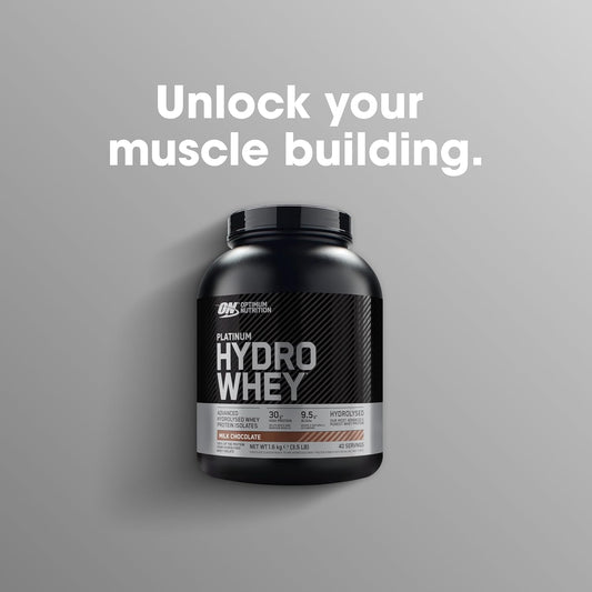 Optimum Nutrition Platinum Hydro Whey, Hydrolysed Whey Protein Isolate Powder With Essential Amino Acids, Glutamine And Bcaa, Super Strawberry Flavour, 40 Servings, 1.6 Kg