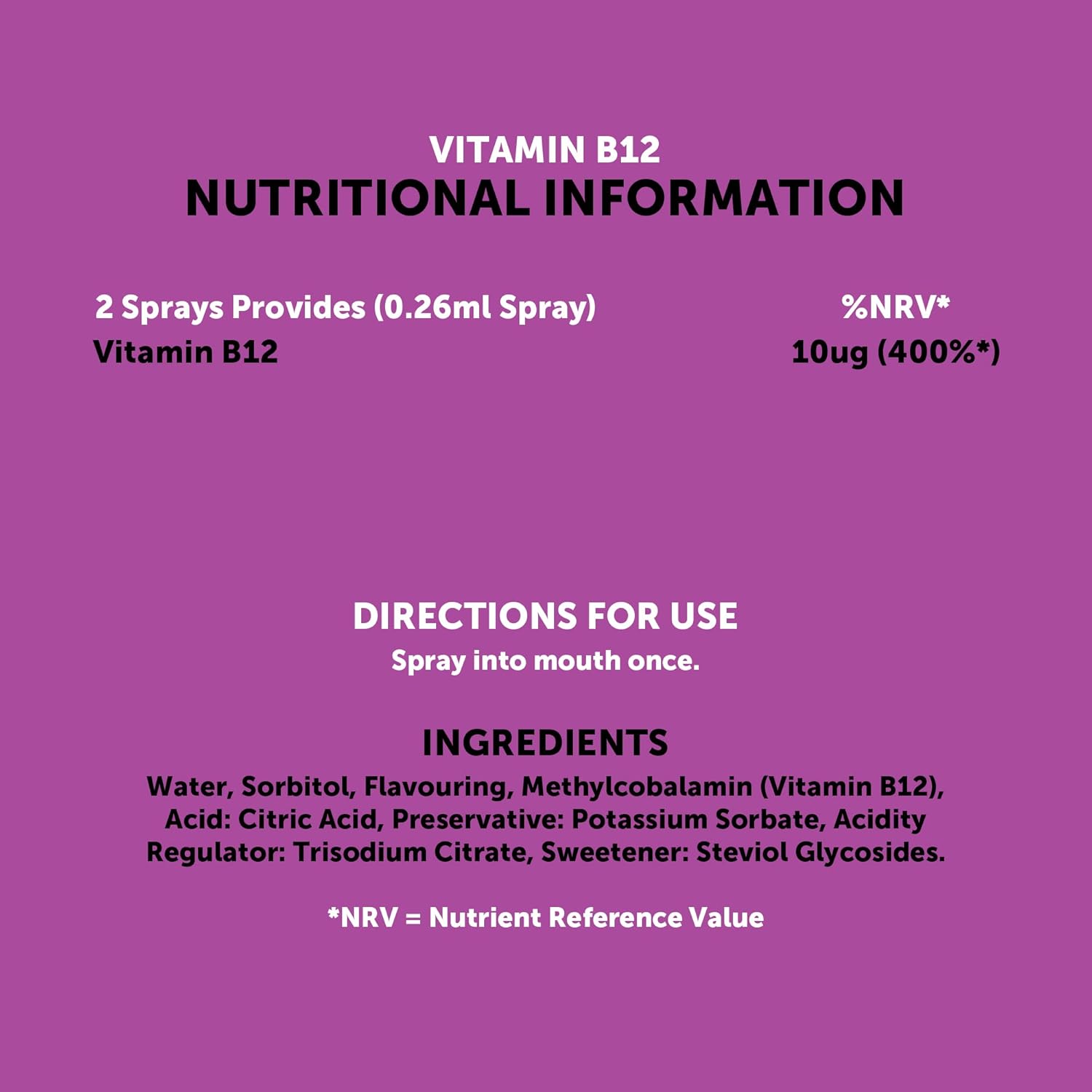 Get More Vits - Vitamin B12 Daily Oral Spray (30ml), 115 Servings per Bottle, Orange Flavour, Supports Energy Release, Reduce Tiredness & Fatigue, Supports Immune & Nervous System, Vegetarian, Vegan : Amazon.co.uk: Health & Personal Care