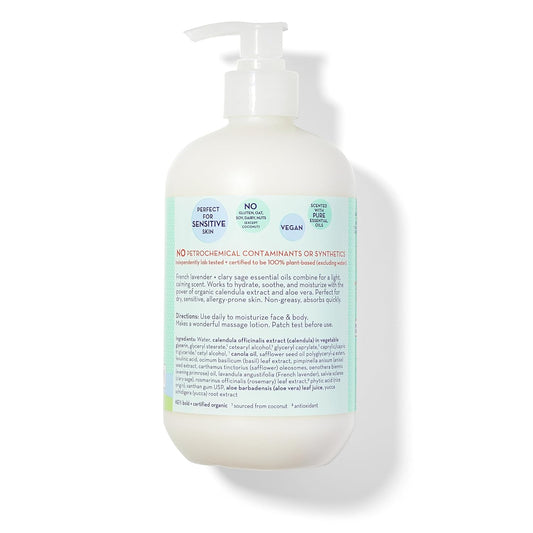 California Baby Calming Lotion | 100% Plant-Based | Soothing Baby Lotion for Sensitive Skin | Lavender Kids Lotion | Allergy Friendly | Organic Calendula + Aloe Vera | 562 mL / 19 fl. oz