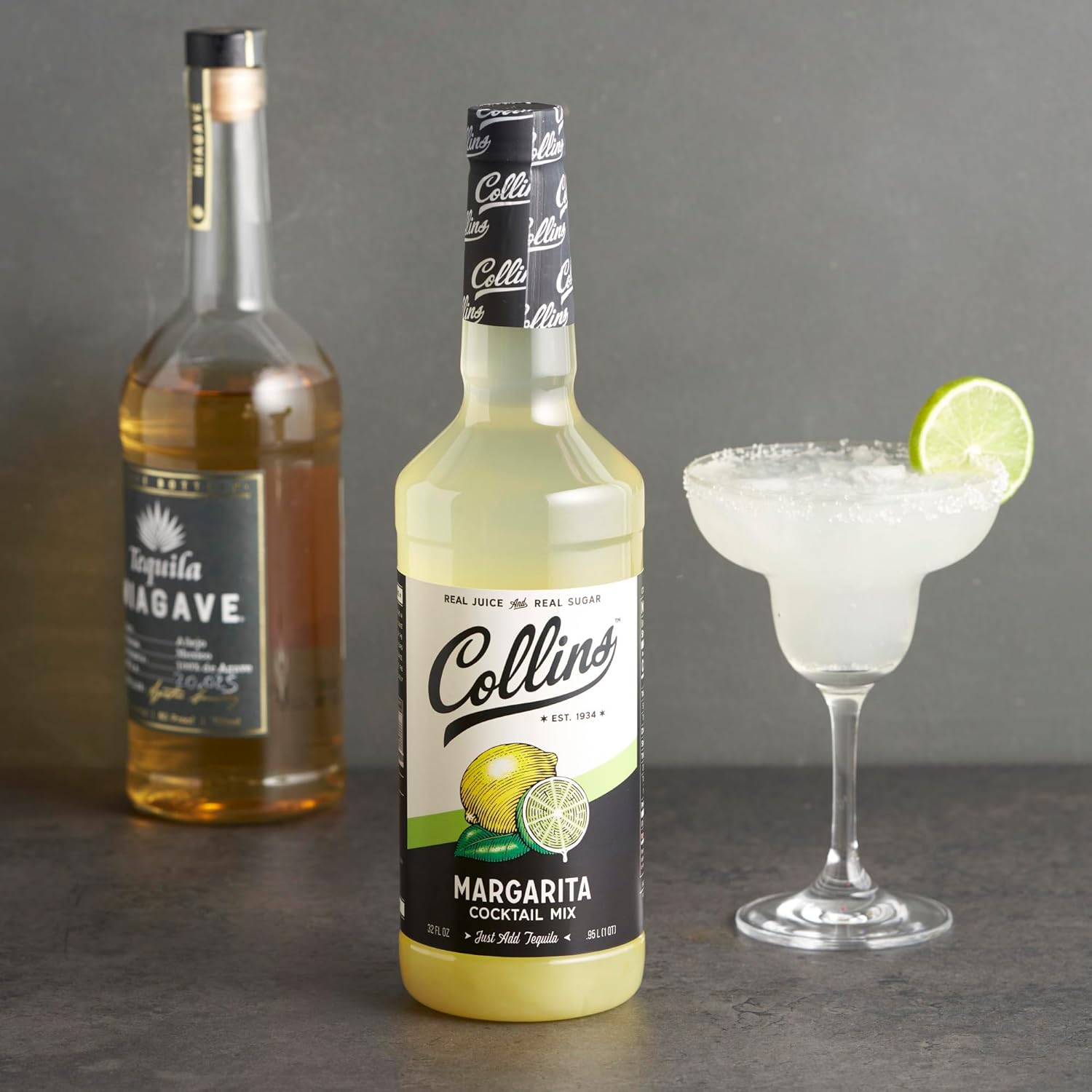 Collins Margarita Mix | Made With Lime, Lemon and Orange Juice With Natural Flavors | Cocktail Recipe Ingredient, 32 fl oz : Clothing, Shoes & Jewelry