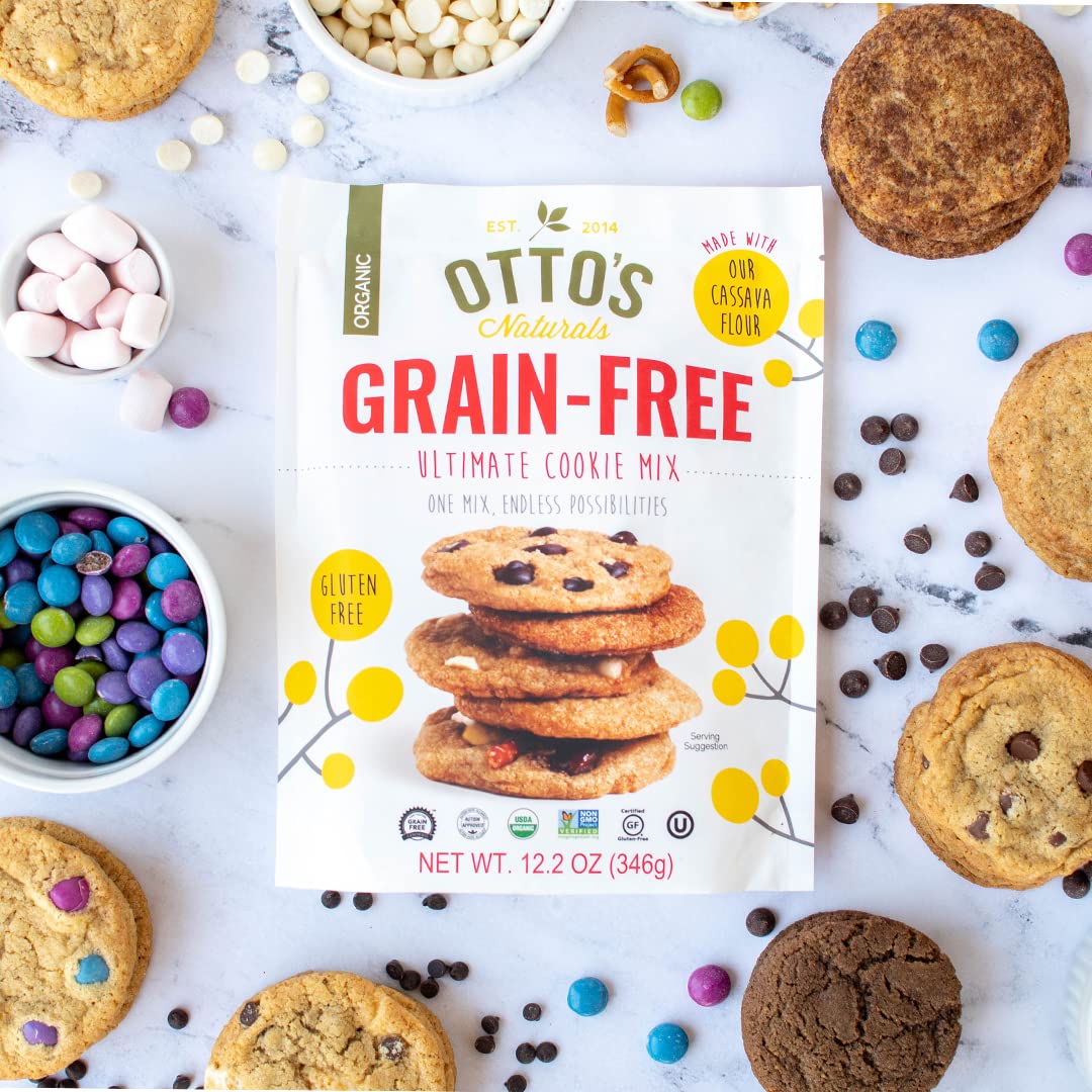 Otto’s Naturals Grain-Free Ultimate Cookie Mix, Made with Organic Cassava Flour, Gluten-Free All-Purpose Cookie Mix, Non-GMO Verified, 12.2 Oz Bag (Pack of 4) : Grocery & Gourmet Food