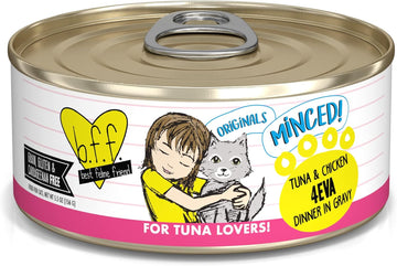 Weruva Best Feline Friend (B.F.F.) Tuna & Chicken 4-Eva With Tuna & Chicken In Gravy Cat Food, 5.5Oz Can (Pack Of 24)