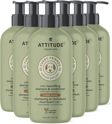 Attitude Lavender Scent 2-in-1 Nourishing Shampoo & Conditioner, Hypoallergenic, 16 Fluid Ounces (Pack of 3)