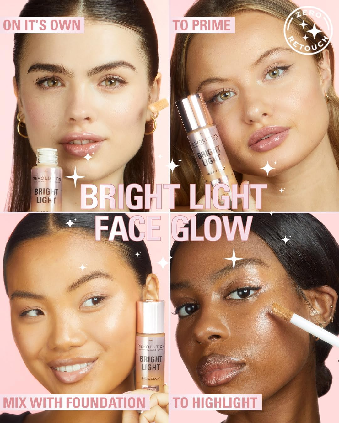 Makeup Revolution Bright Light Face Glow, Brightening Skin Tint, Radiant Finish, Gleam : Amazon.co.uk: Beauty