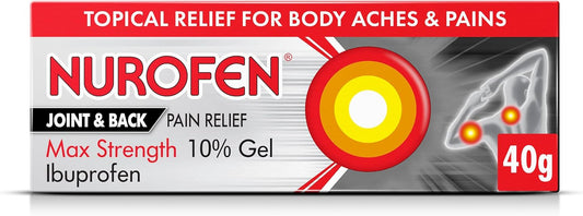 Nurofen Ibuprofen 10% Gel 40g - Maximum Strength Pain Relief For Achilles Tendonitis, Muscles, Back - Anti-Inflammatory Treatment For Bones And Joint Discomfort : Amazon.co.uk: Health & Personal Care